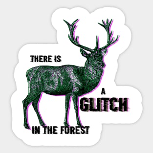 Gliched Deer Sticker